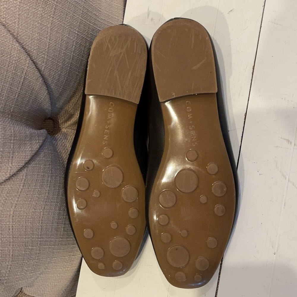 Com+sens Black Leather Delidda Ballet Flat - Picture 7 of 8